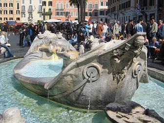 the fountain of piazza di spagna