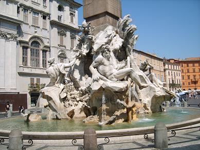 fountains on the piazza