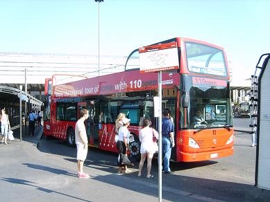 tourist bus at Termini Railway Station